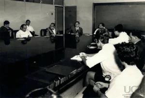 Foto histórica ilustrativa de la Facultad de Medicina de la UCR. Sin fecha y autor desconocido. Colección del Archivo Universitario Rafael Obregón LorĆa.